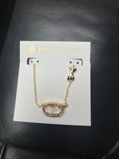 Kendra Scott Loveshack Fancy Elisa Gold Bow with Floral Necklace