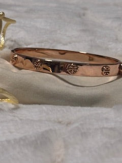 Tory Burch Miller Stud Hinge Bracelet in Rose Gold