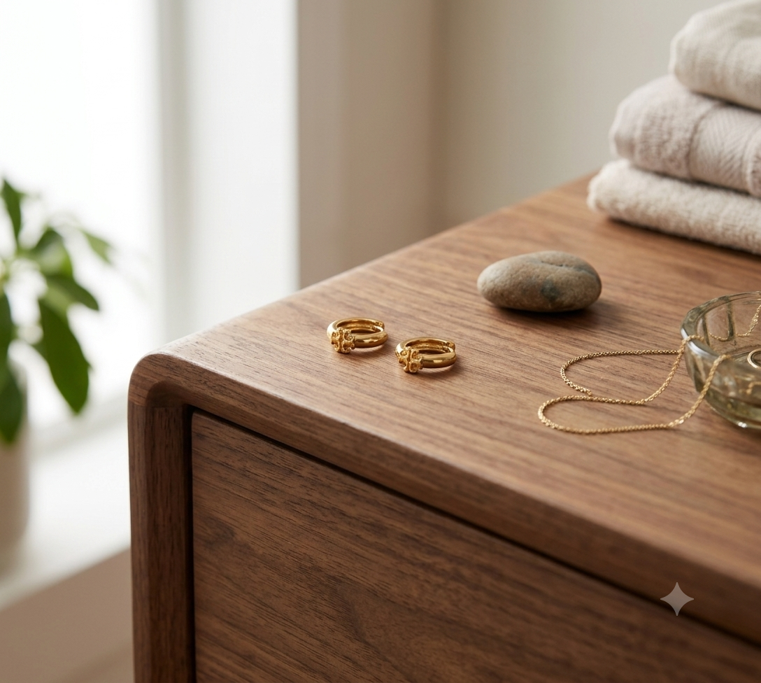 Tory Burch Kira Huggie Hoop Earrings in Gold