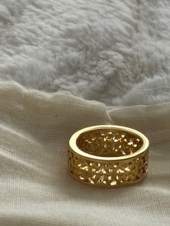Tory Burch Kinsley Logo Band Ring