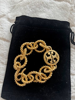 Tory Burch Gold Rope Chain Bracelet