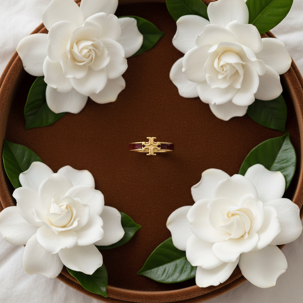 Brown velvet tray