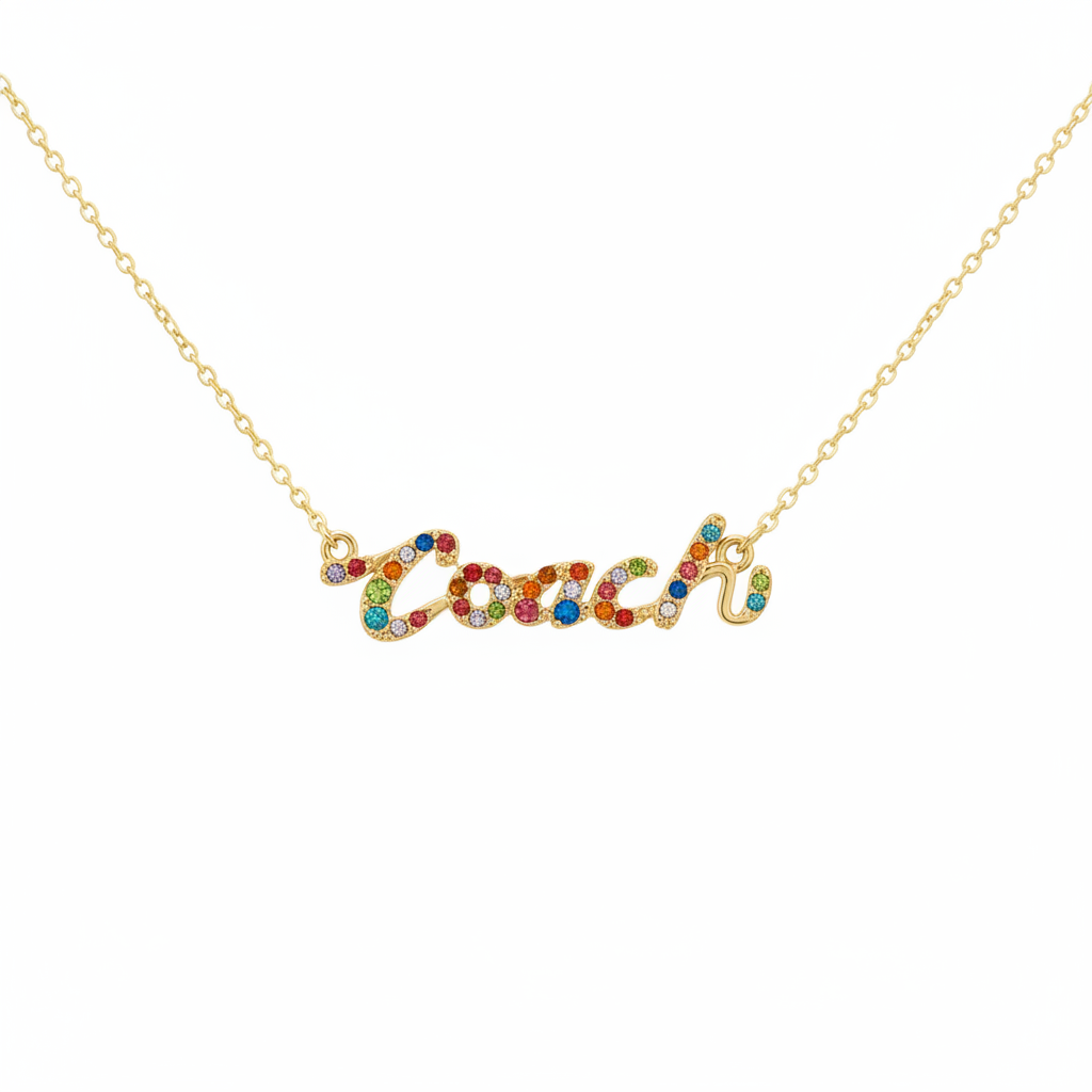 Coach Signature Script Necklace - Product Shot