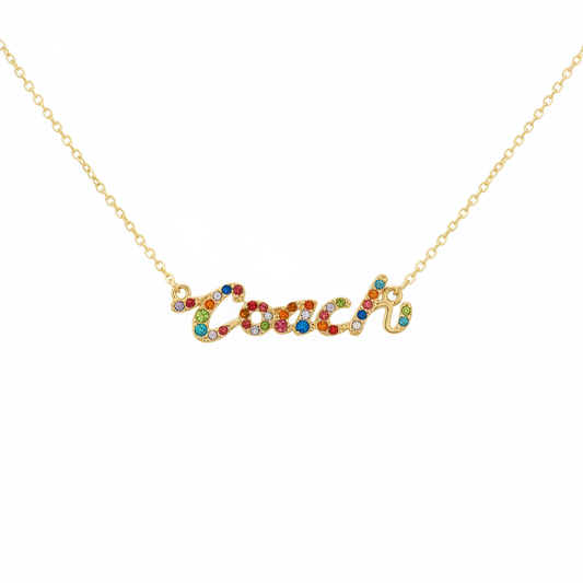 Coach Signature Script Necklace - Product Shot