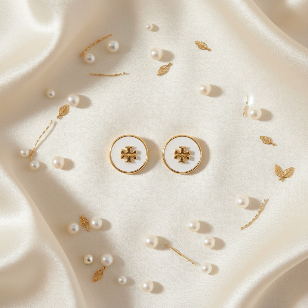 Cream silk flat lay