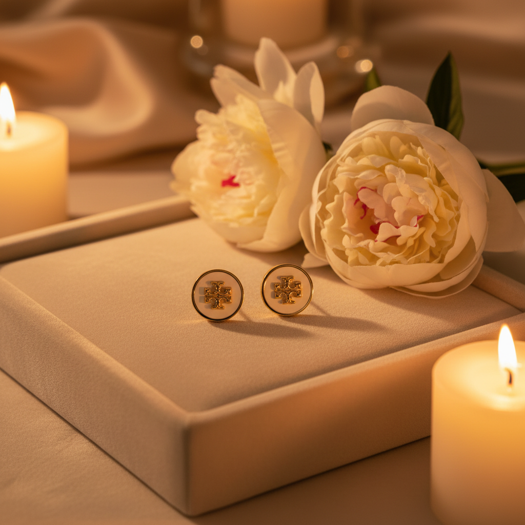 Cream velvet tray