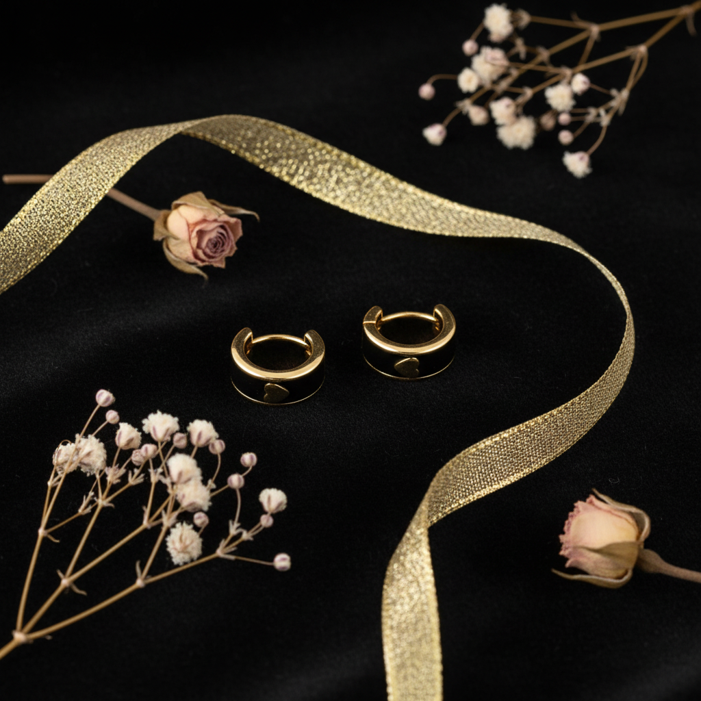 Flat lay - black velvet
