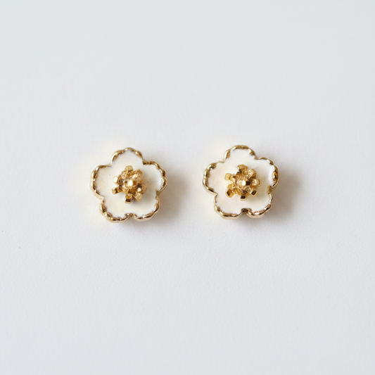 Flower Earrings - Clean White Background
