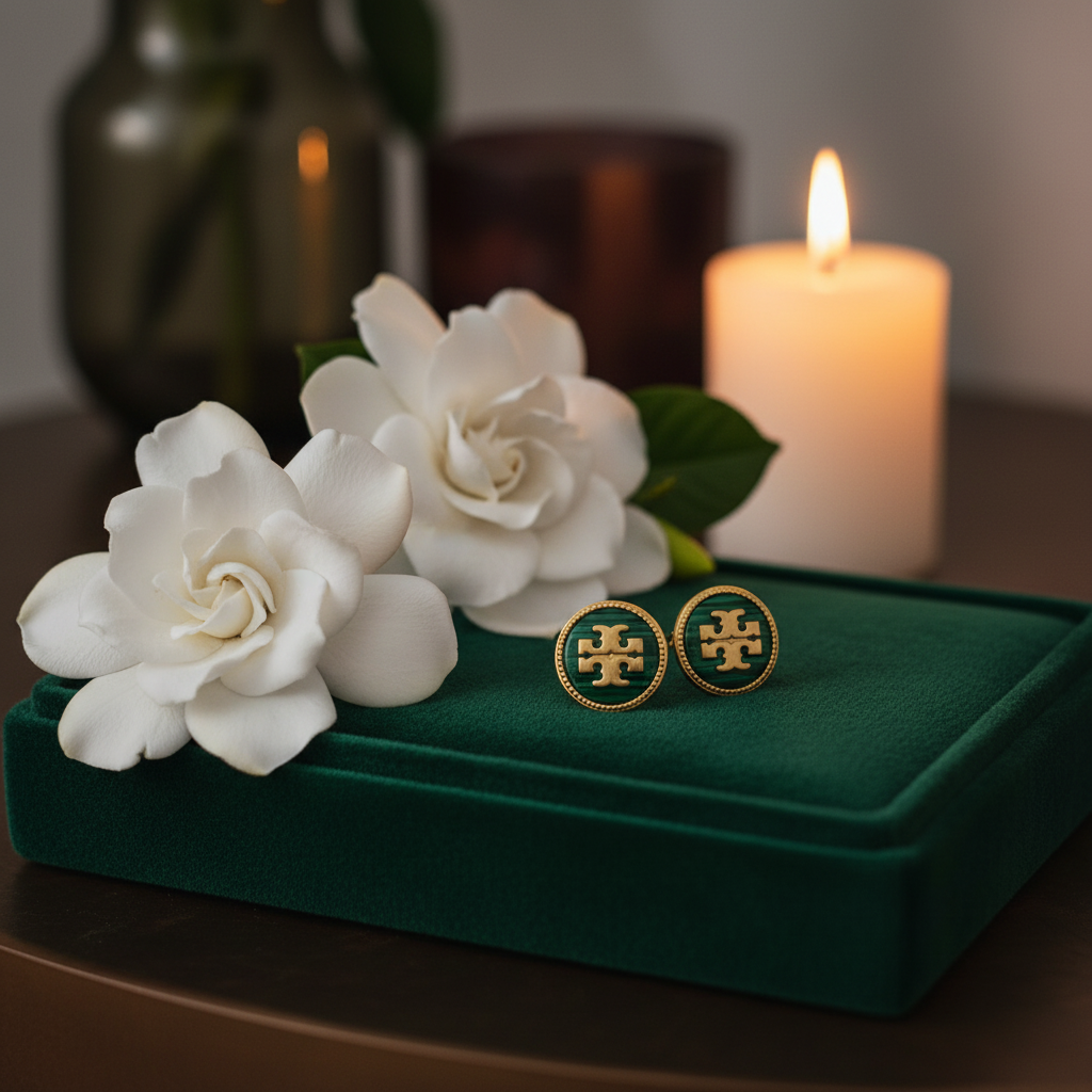 Green velvet tray