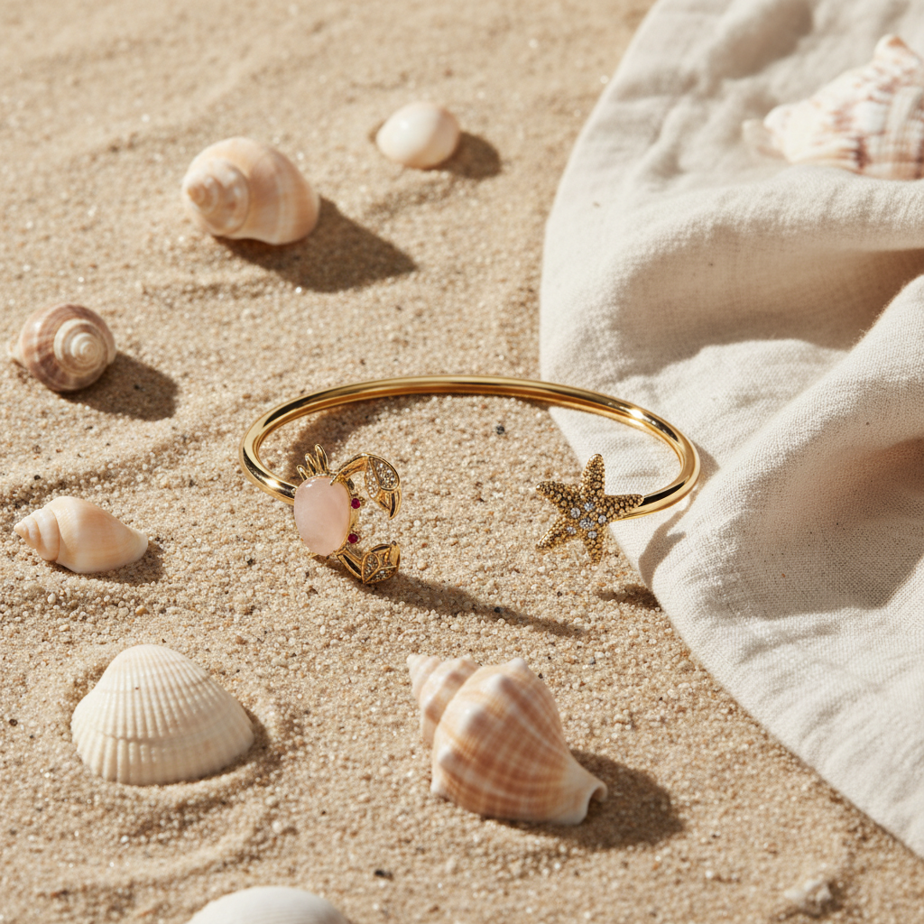 Kate Spade Sea Star Crab & Starfish Flex Cuff Bracelet - lifestyle 2
