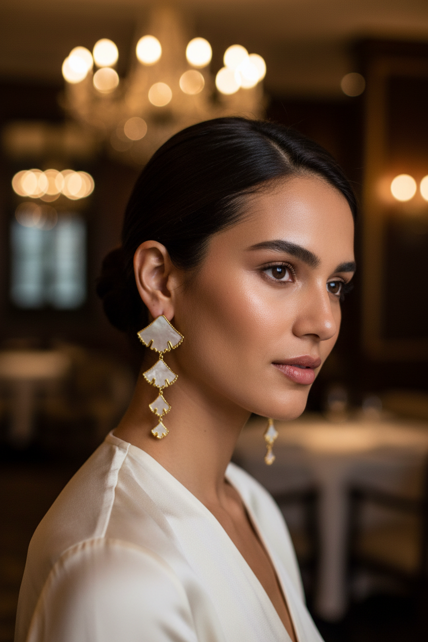 Mignonne Gavigan Talia Drop Earrings - lifestyle bokeh