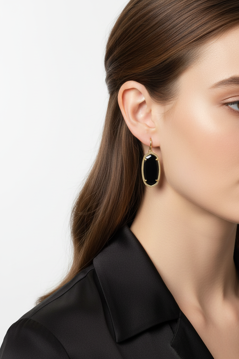 Kendra Scott Elle Earrings - editorial ear shot