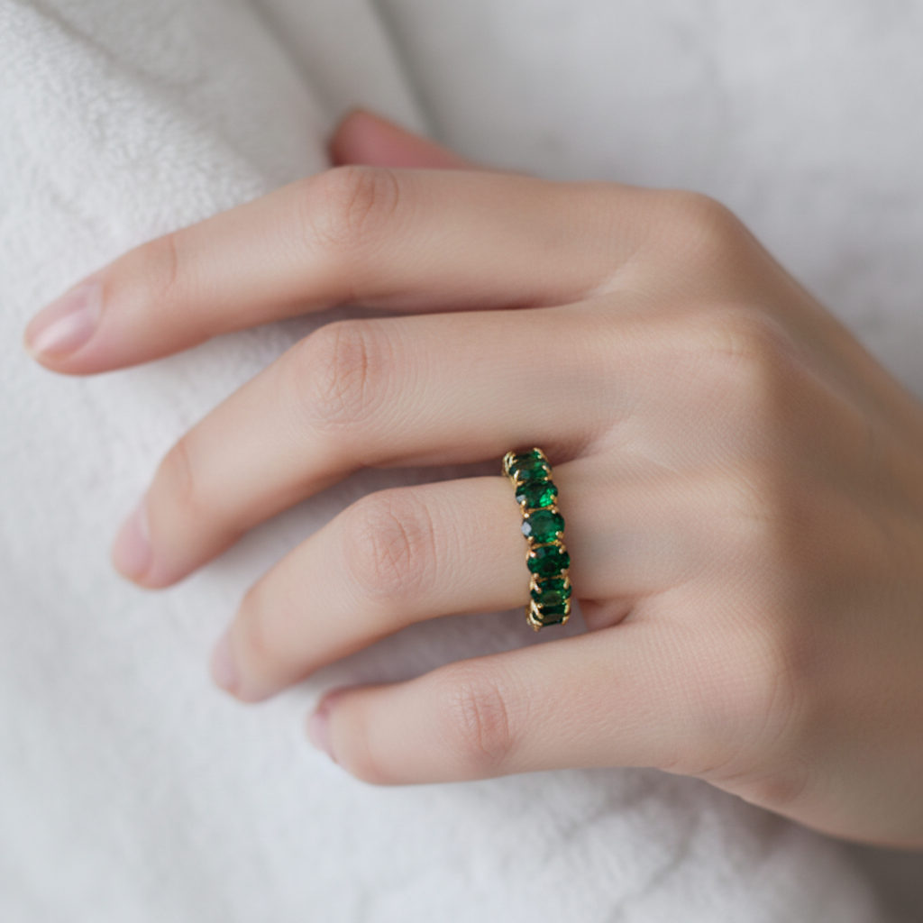 Kate Spade Candy Shop Oval Ring in Green - on model