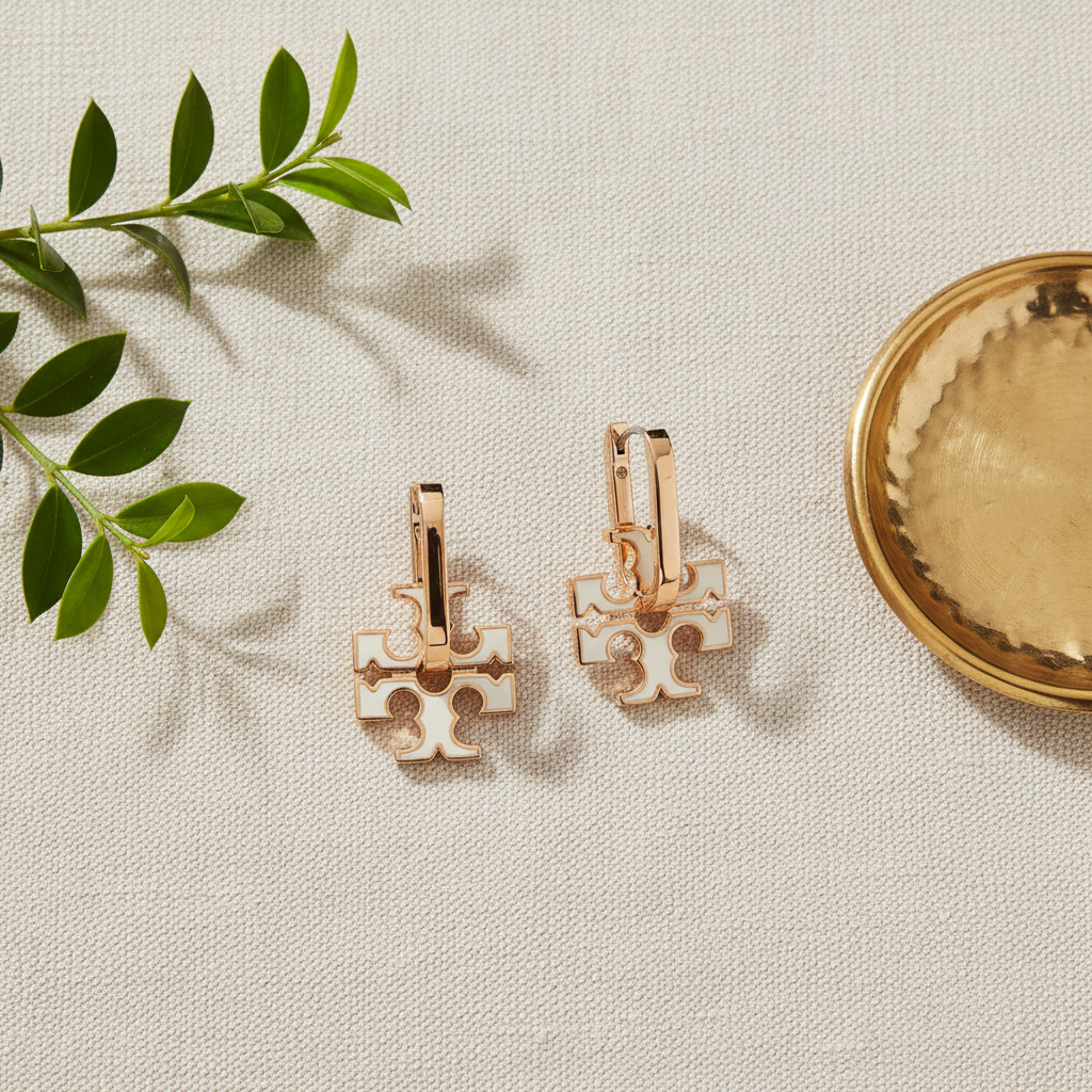 Tory Burch Kira Earrings - flat lay lifestyle