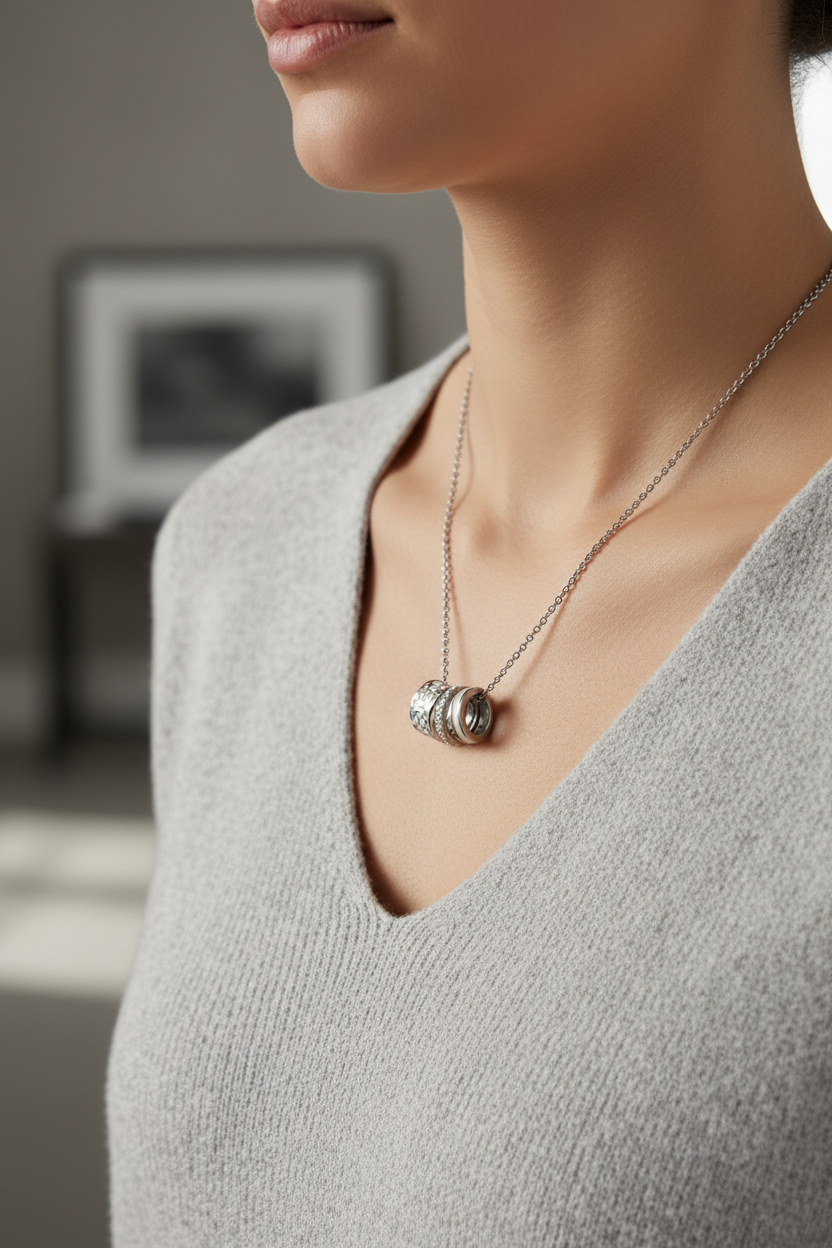 On-model neckline shot