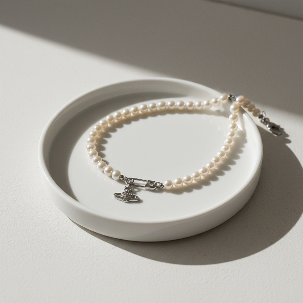 Vivienne Westwood Lucrece Faux Pearl Necklace - ceramic dish lifestyle