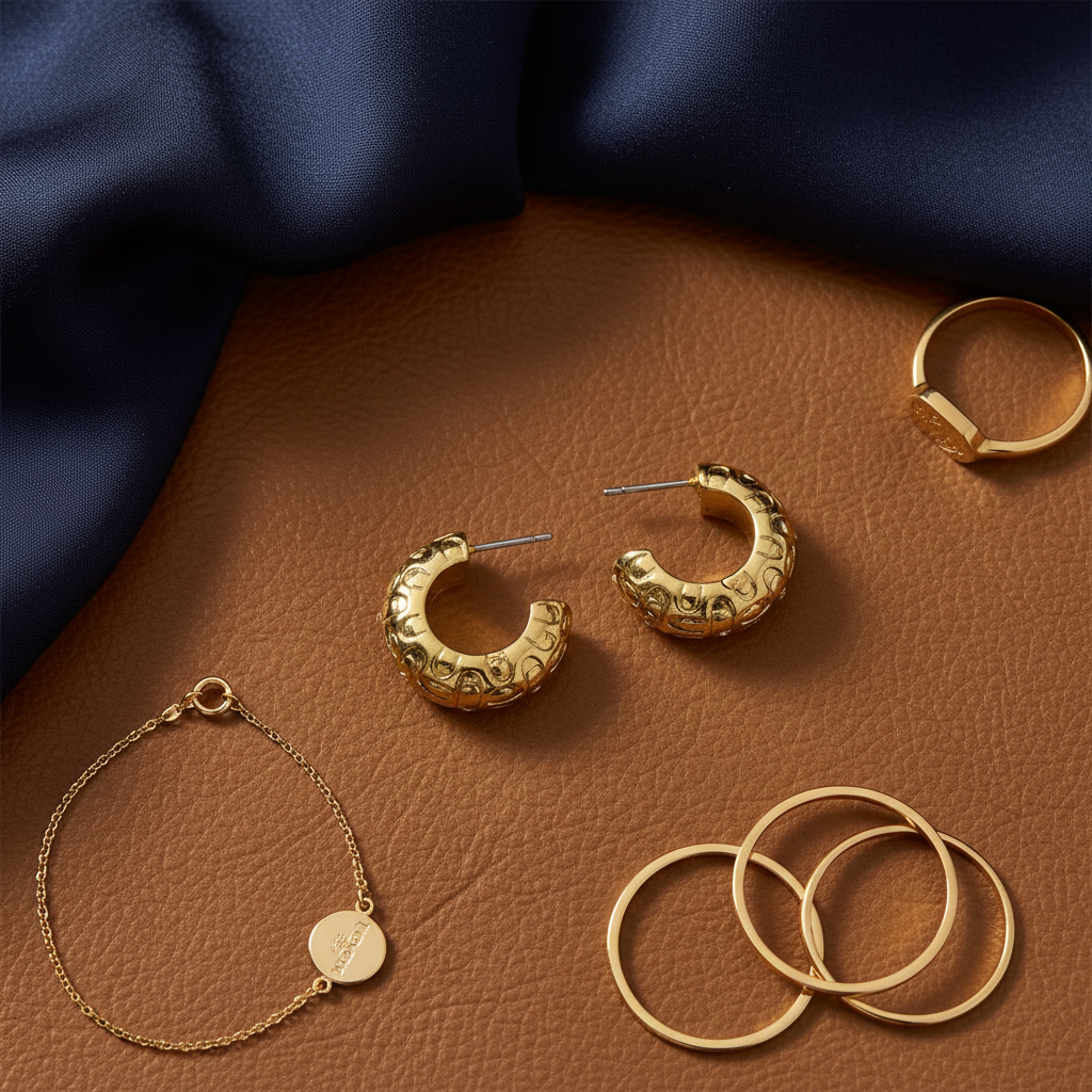 Leather flat lay