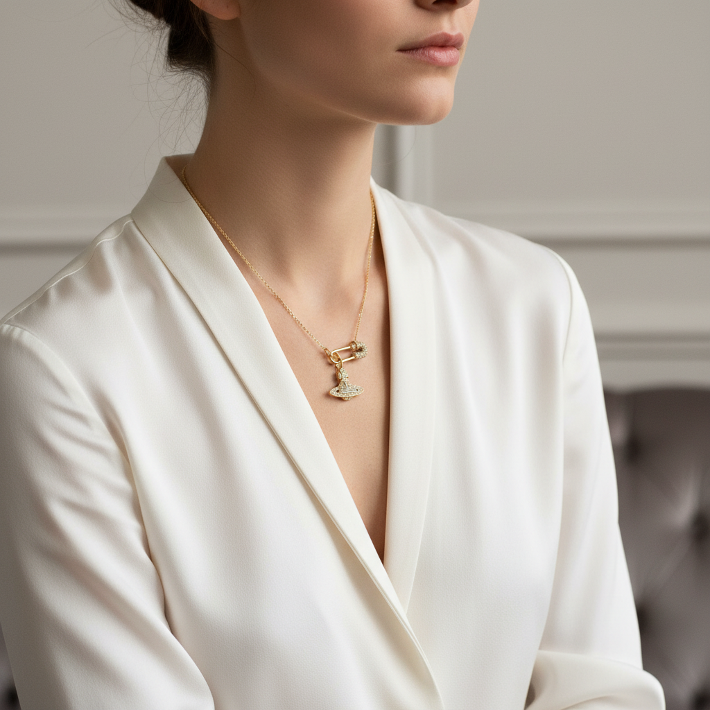 Vivienne Westwood Lucrece Necklace editorial fashion shot