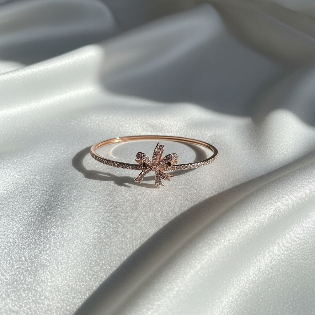 Swarovski Volta Bracelet silk flat lay