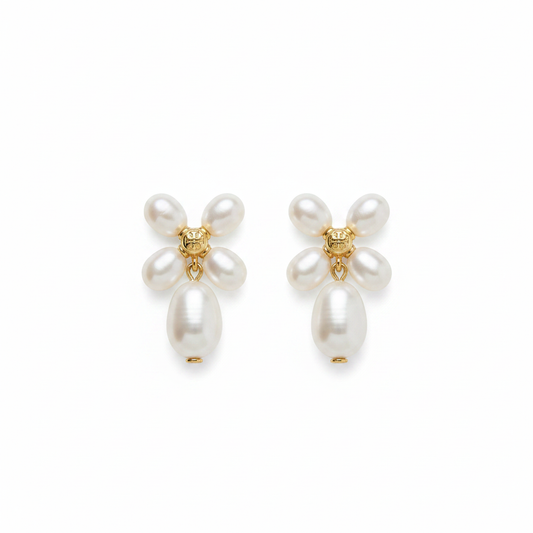 Tory Burch Star Cultured Freshwater Pearl Drop Earrings