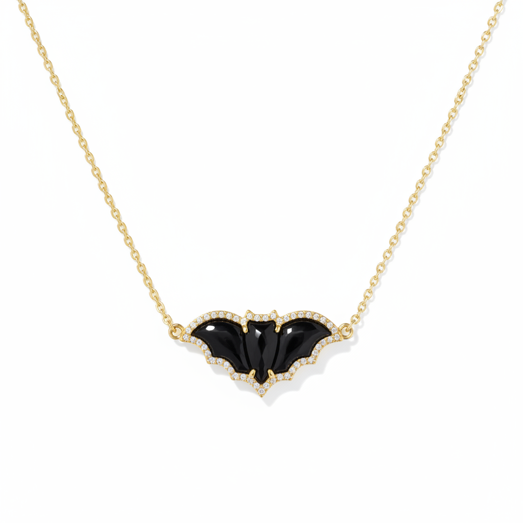 Kendra Scott Bat Gold Short Pendant Necklace 19" – clean product shot