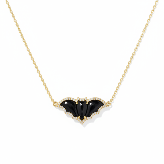 Kendra Scott Bat Gold Short Pendant Necklace 19" – clean product shot