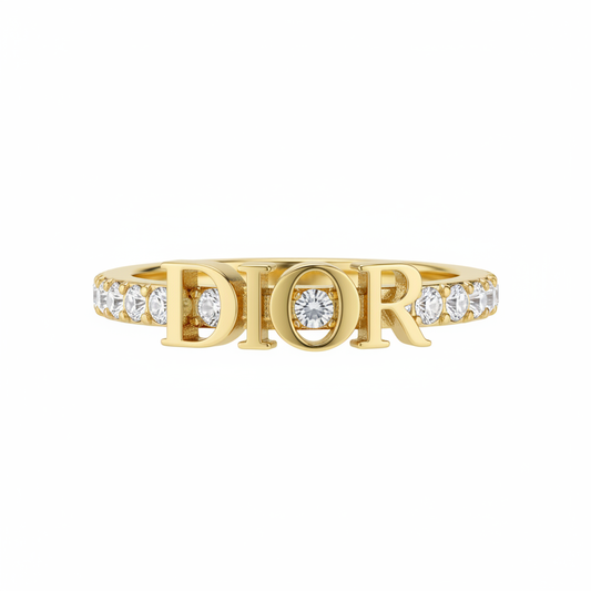 Dior Dio(r)evolution Ring Gold-Finish Metal and Sparkling Crystals - clean product shot