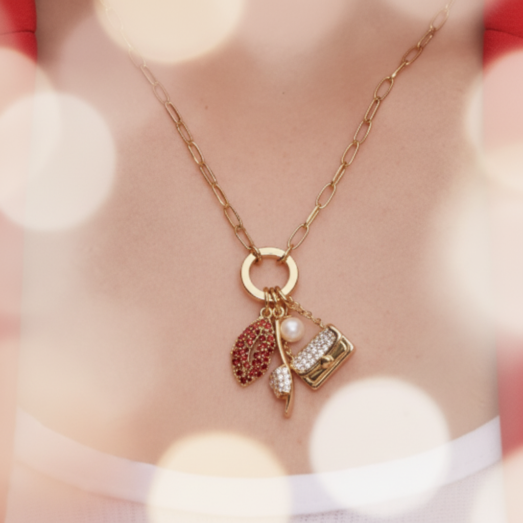 Kate Spade New York Hit the Town Charm Pendant Necklace – close-up charm detail