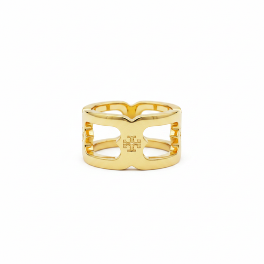 Tory Burch Gemini Link Band Ring Gold - clean product shot