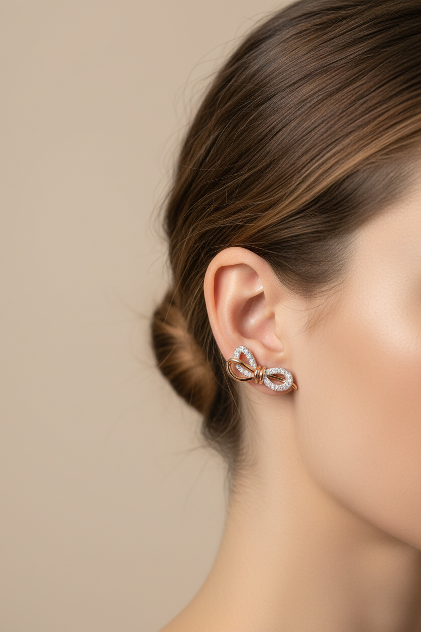 Swarovski Lifelong Bow Earrings - Lifestyle 1