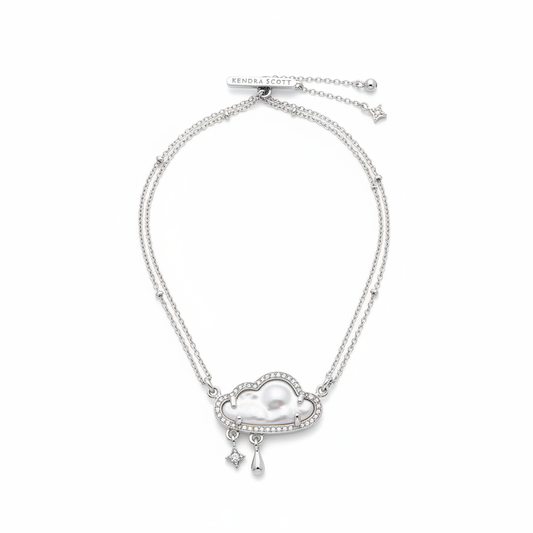 Kendra Scott Celeste Cloud Necklace - clean white background product shot