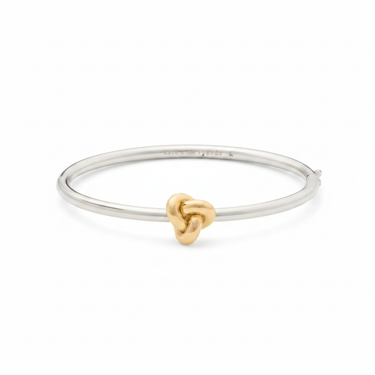 Kate Spade New York Double Knot Hinged Bangle – clean product shot