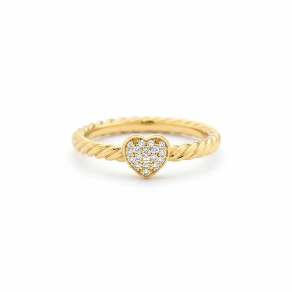 David Yurman Petite Pave Heart Ring – clean product shot