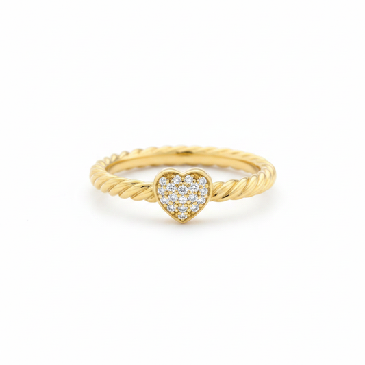 David Yurman Petite Pave Heart Ring – clean product shot
