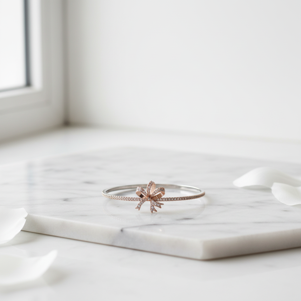 Swarovski Volta Bracelet on marble surface