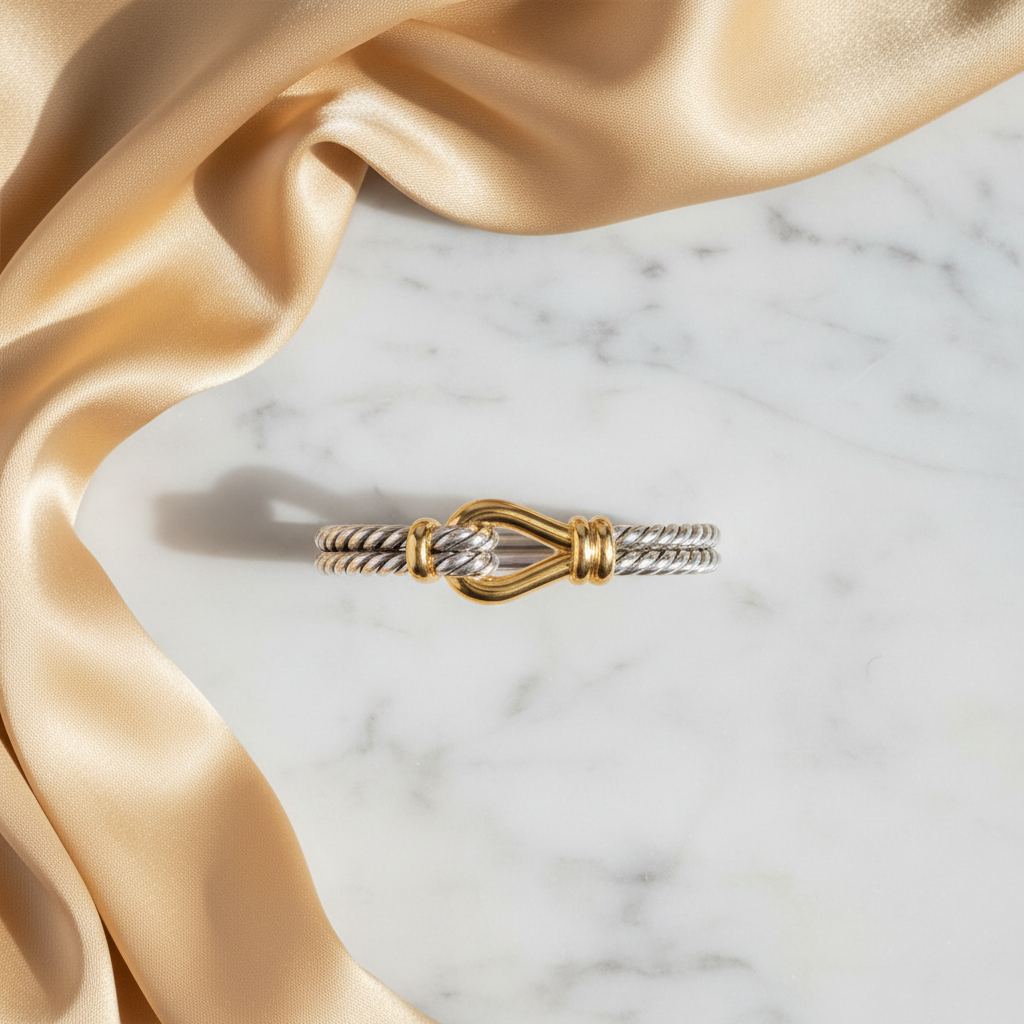 David Yurman Thoroughbred Loop Ring - Marble Flat Lay