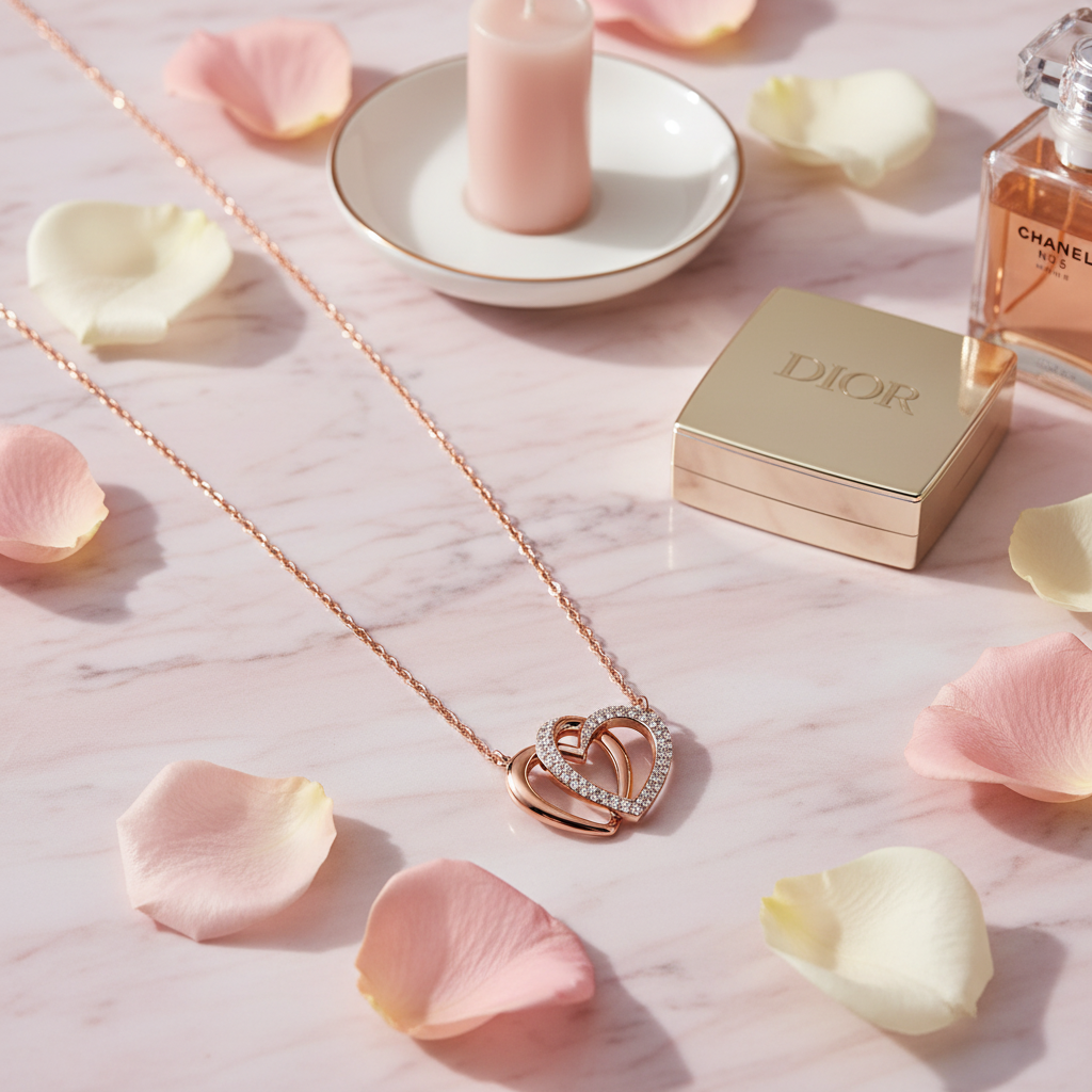 Swarovski Dear Double Heart Necklace - Lifestyle 2
