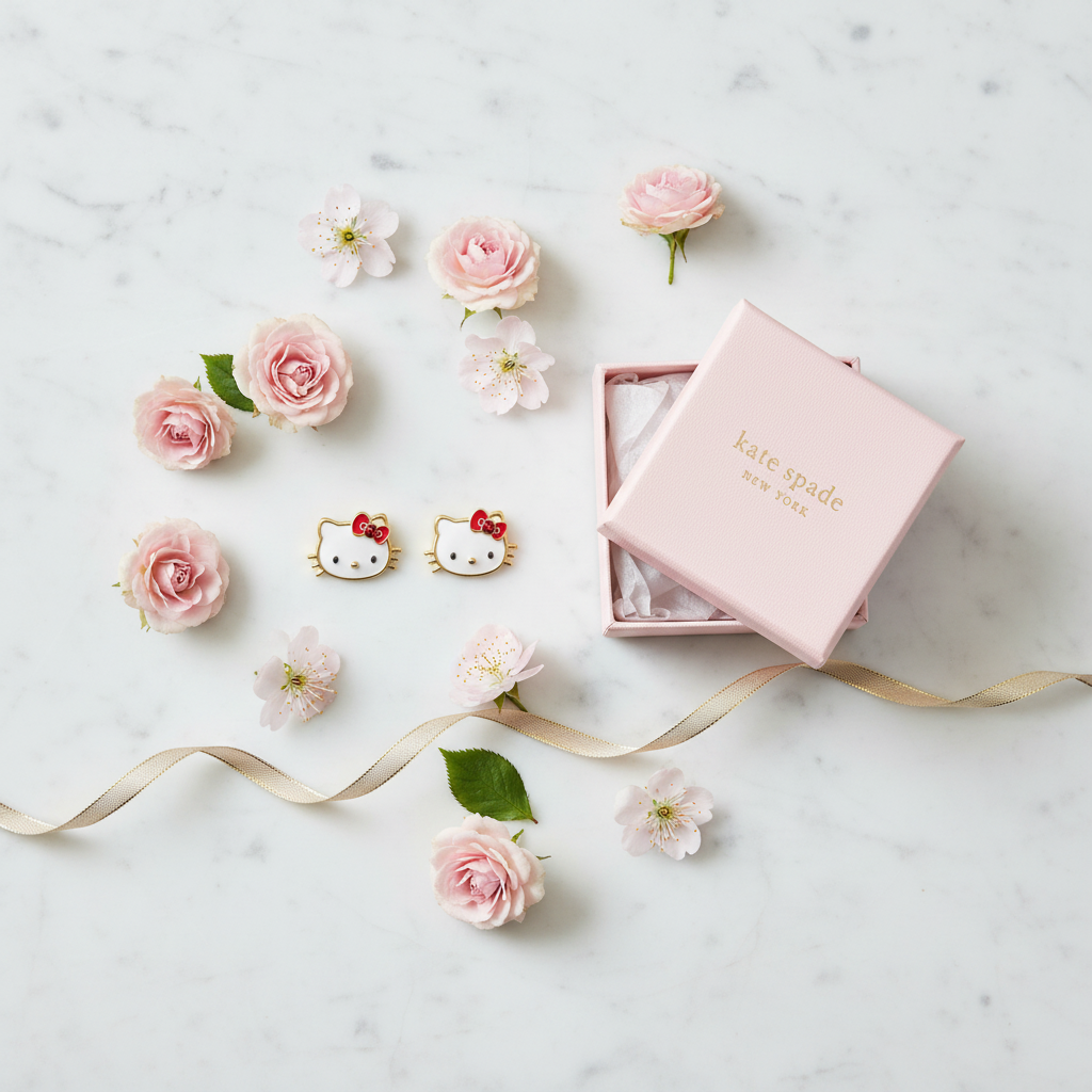 Hello Kitty x Kate Spade NY Stud Earrings - lifestyle 2