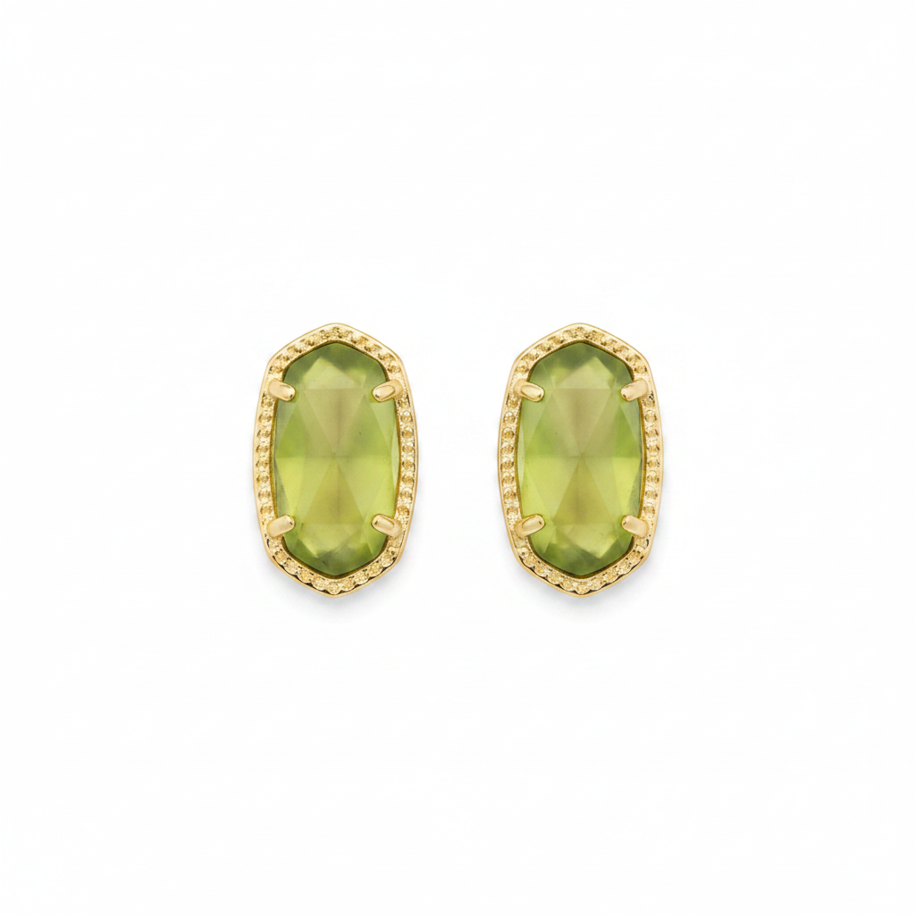 Kendra Scott Ellie Peridot Illusion Stud Earrings - product shot
