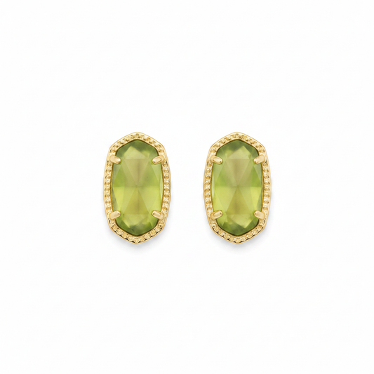 Kendra Scott Ellie Peridot Illusion Stud Earrings - product shot