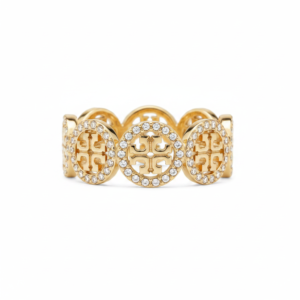 Tory Burch Miller Pavé Ring gold-tone crystal - clean product shot