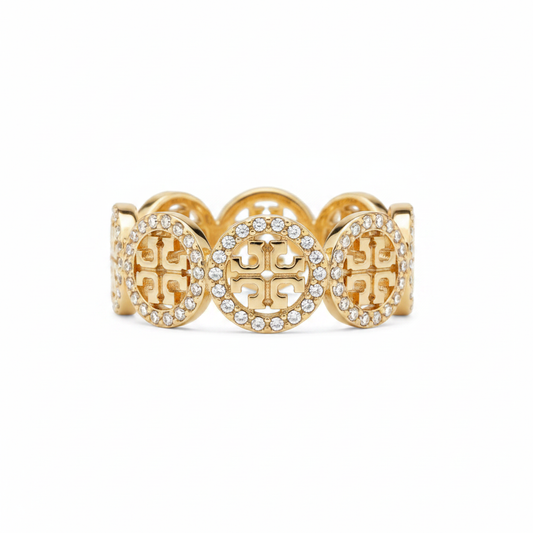 Tory Burch Miller Pavé Ring gold-tone crystal - clean product shot