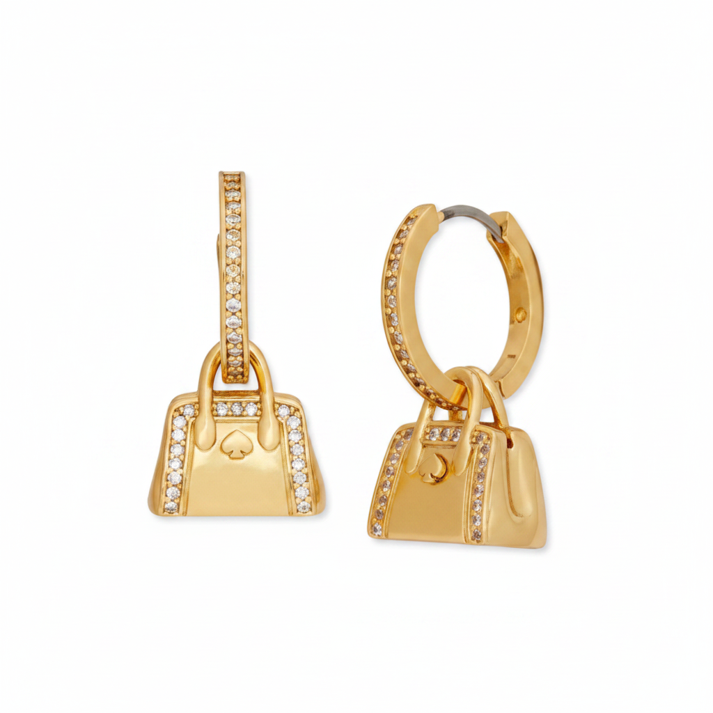 Kate Spade Knott Huggie Earrings clean product shot