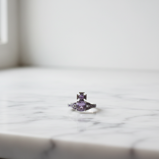 Vivienne Westwood Ismene Ring on marble surface