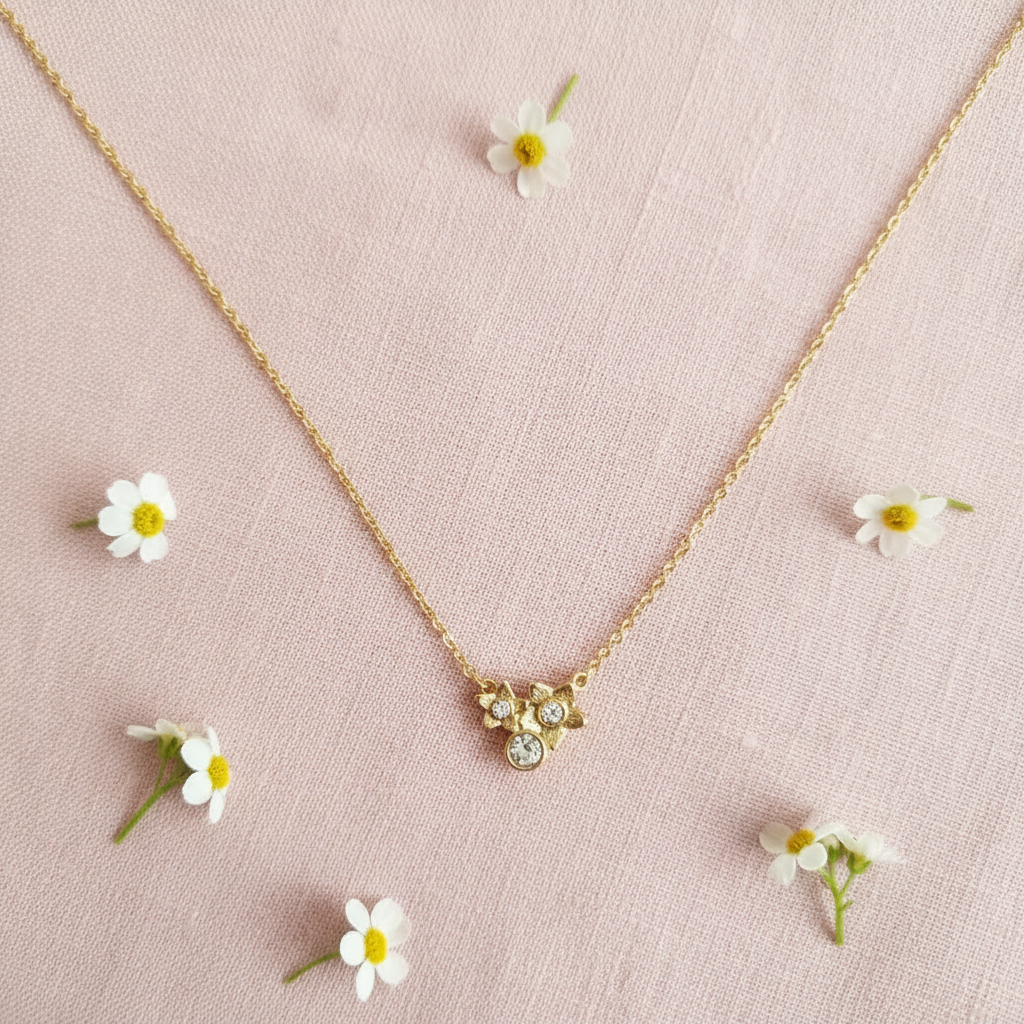 Coach Wildflower Pendant on blush linen