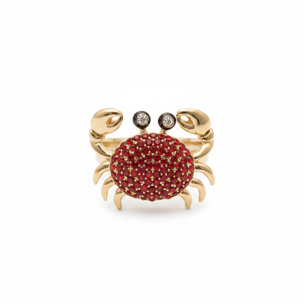 Kate Spade New York Shore Thing Pavé Crab Ring - clean product shot
