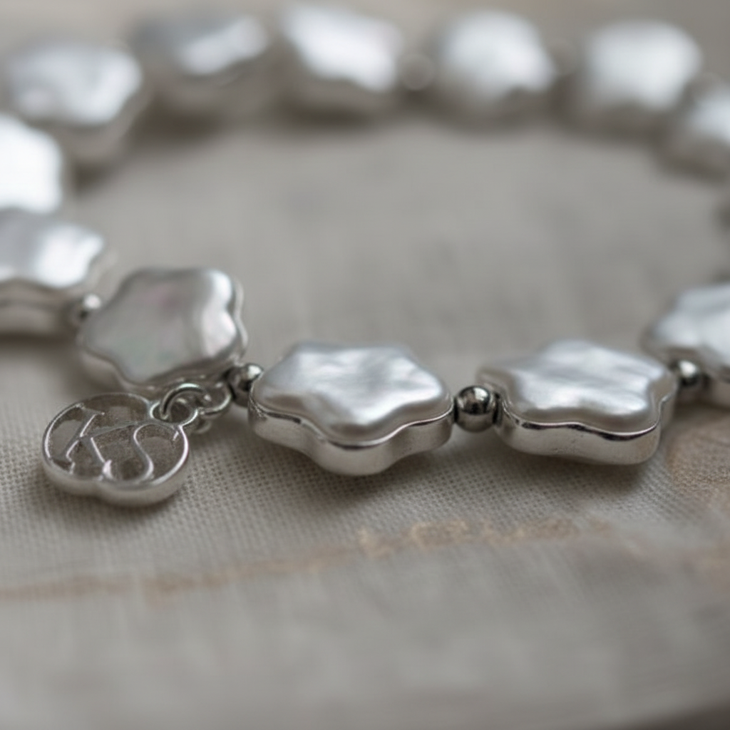 Kendra Scott Mother of Pearl Bracelet macro detail