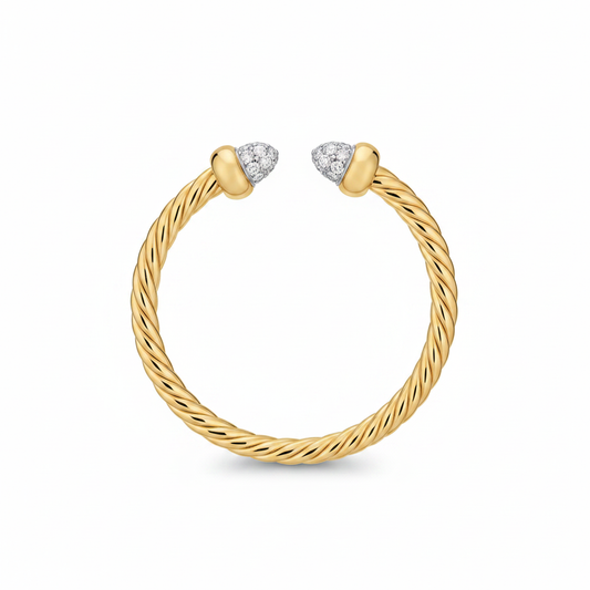 David Yurman Micro Cablespira Flex Open Bracelet – clean product shot