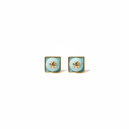 Tory Burch Kira Enamel Button Stud Earrings