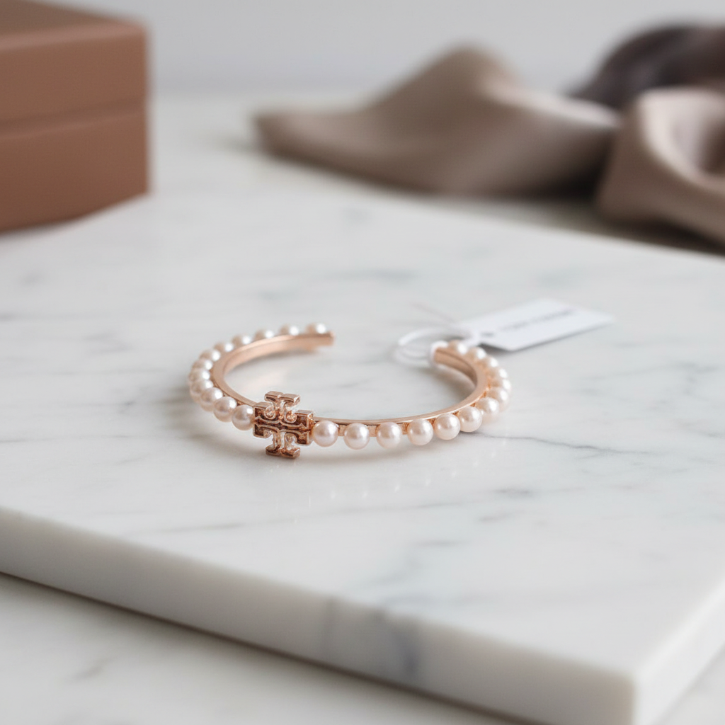 Marble surface flat lay